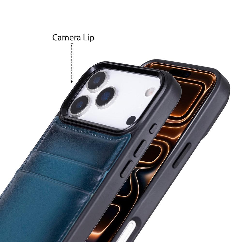 Flex Cover Leather iPhone 17 Pro Case with Card Holder Bouletta