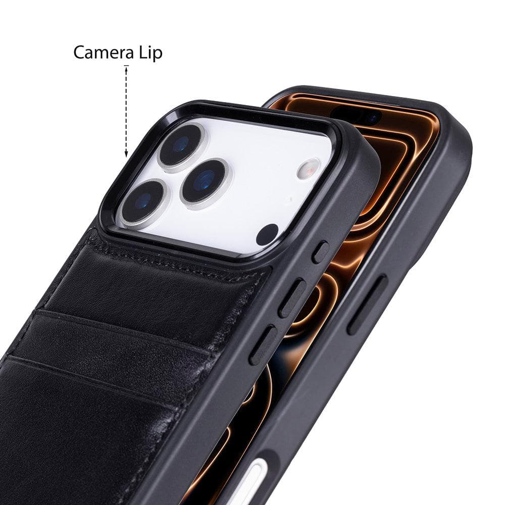 Flex Cover Leather iPhone 17 Pro Case with Card Holder Bouletta