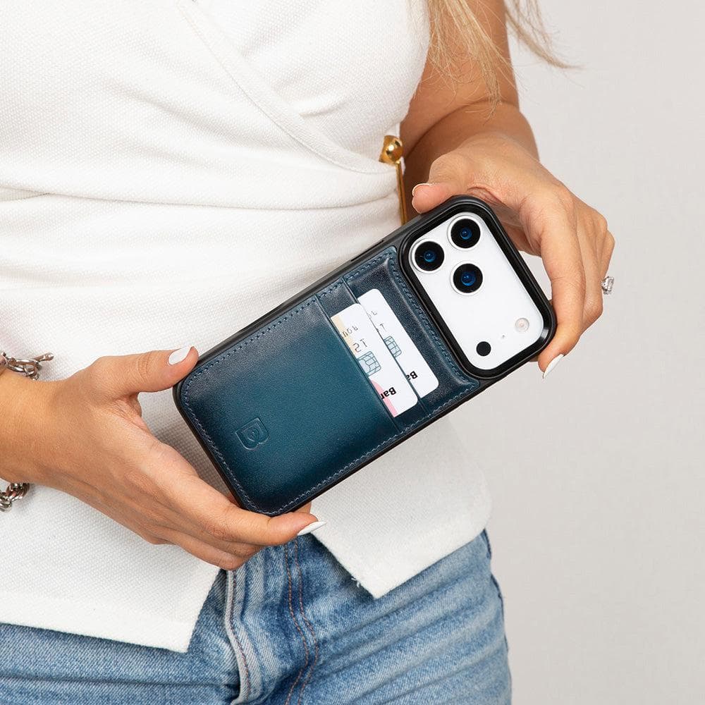 Flex Cover Leather iPhone 17 Pro Case with Card Holder Bouletta