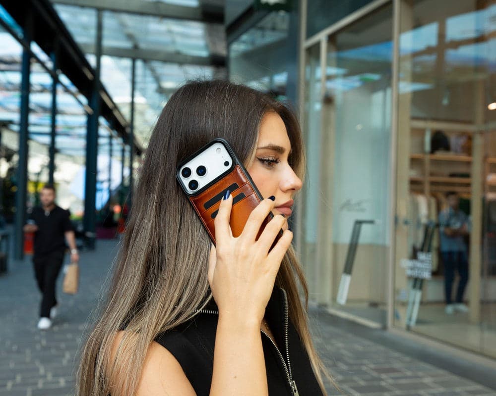 Flex Cover Leather iPhone 17 Pro Case with Card Holder Bouletta