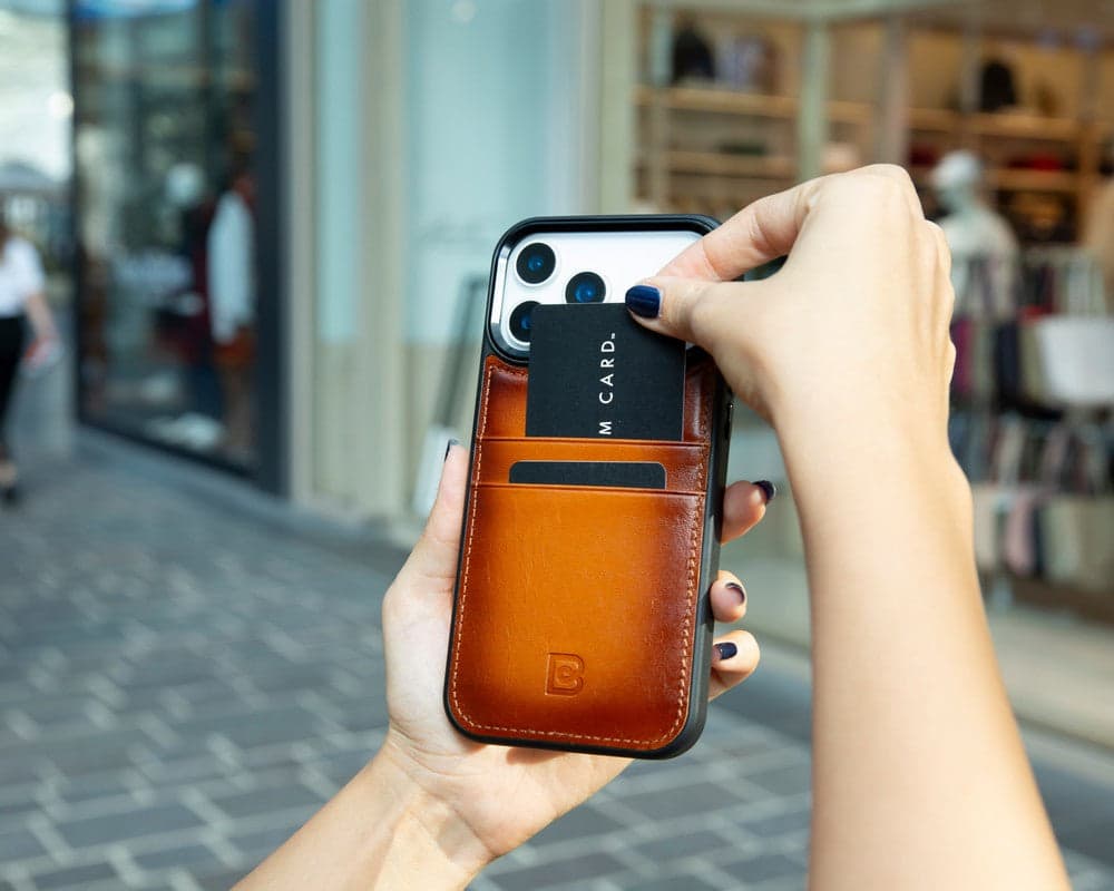 Flex Cover Leather iPhone 17 Pro Case with Card Holder Bouletta