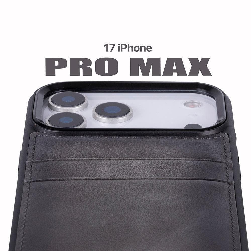 Flex Cover Leather iPhone 17 Pro Max Case with Card Holder Bouletta