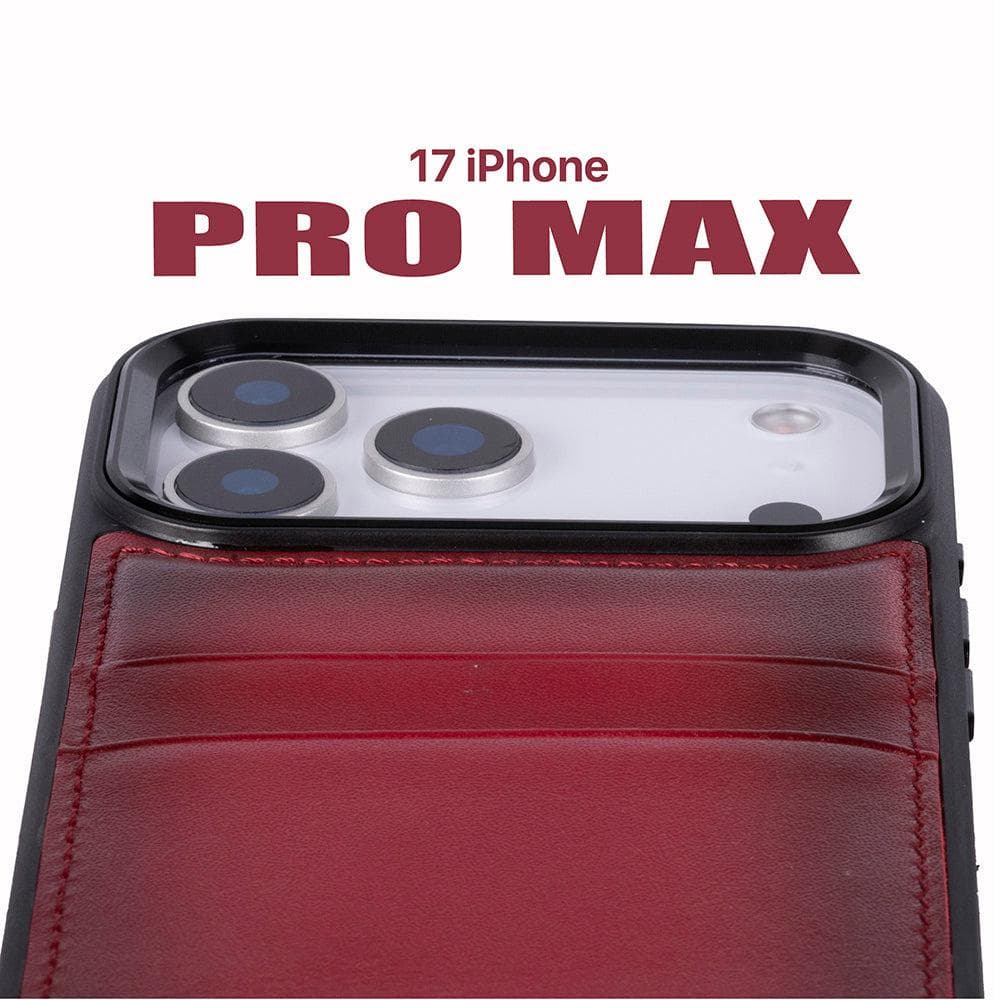 Flex Cover Leather iPhone 17 Pro Max Case with Card Holder Bouletta