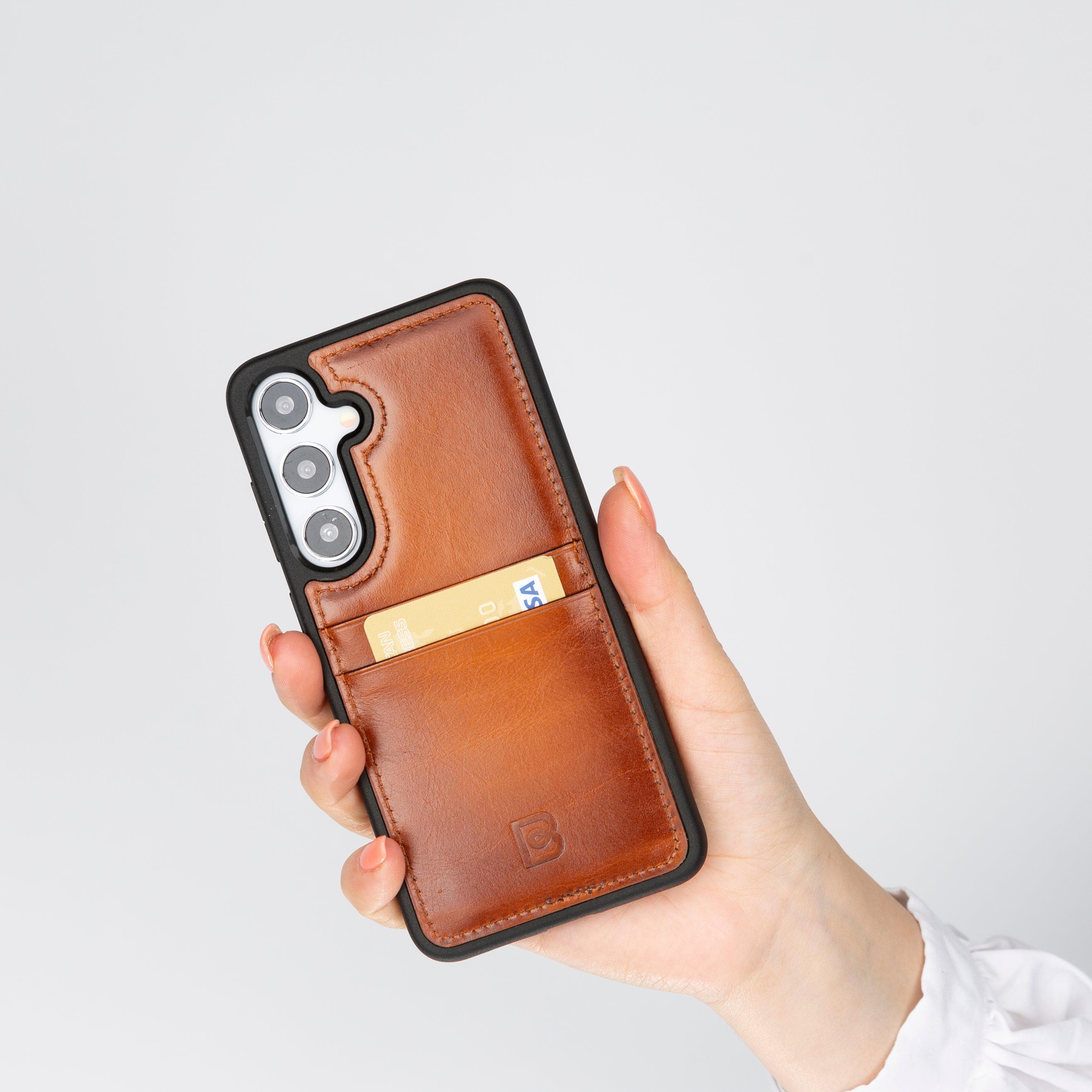 Flex Cover Leather Samsung Galaxy S25 Case with Card Holder Bouletta