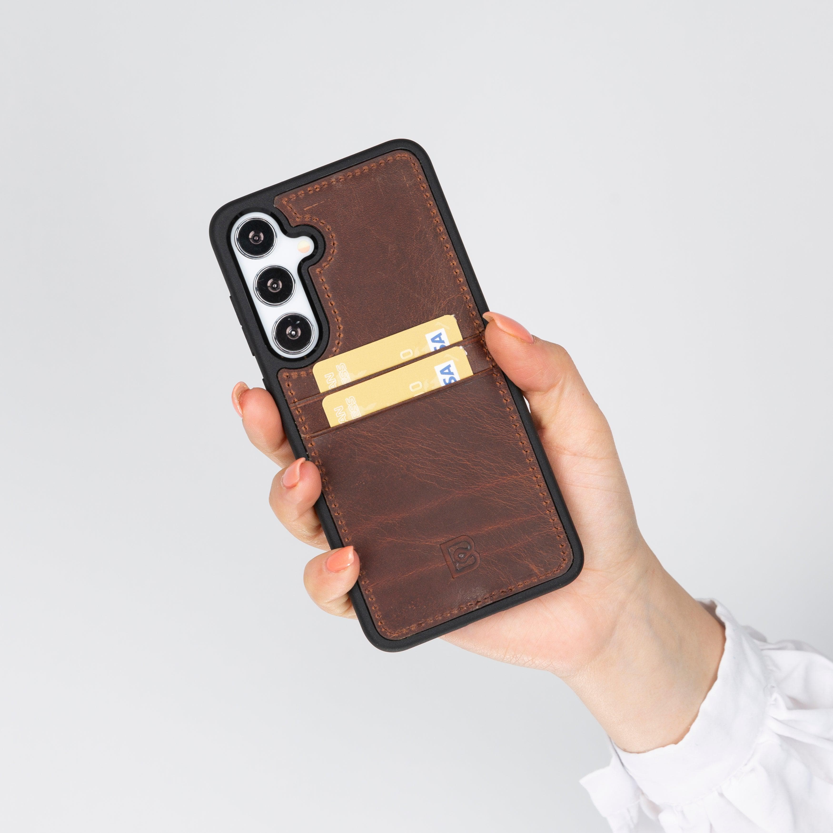 Flex Cover Leather Samsung Galaxy S25 Plus Case with Card Holder Bouletta