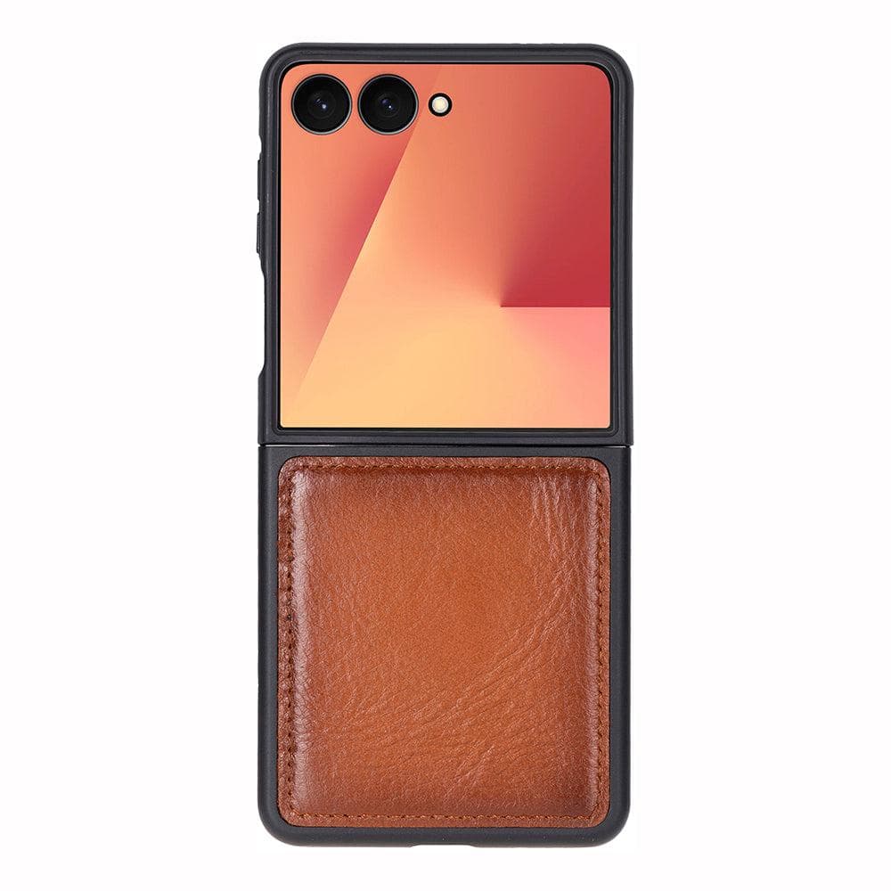 Flex Cover Samsung Z Flip 7 Leather Case Tan Bouletta