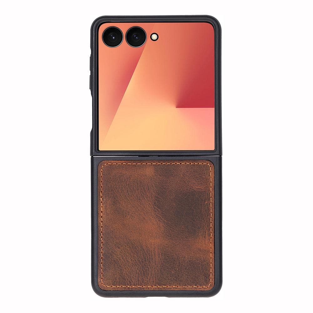 Flex Cover Samsung Z Flip 7 Leather Case Saddle Brown Bouletta