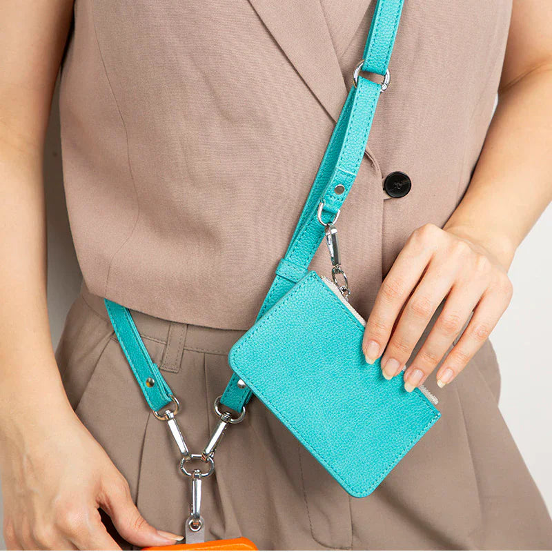 FlexGo Leather Phone Strap & Wallet Set – Clip-On Flex Bouletta