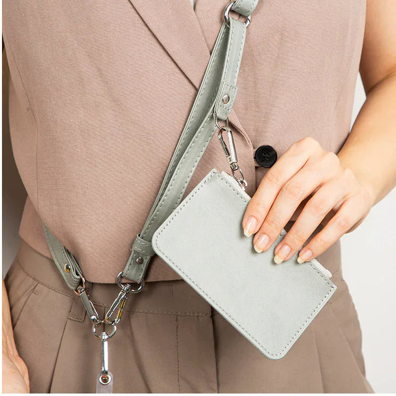 FlexGo Leather Phone Strap & Wallet Set – Clip-On Flex Bouletta