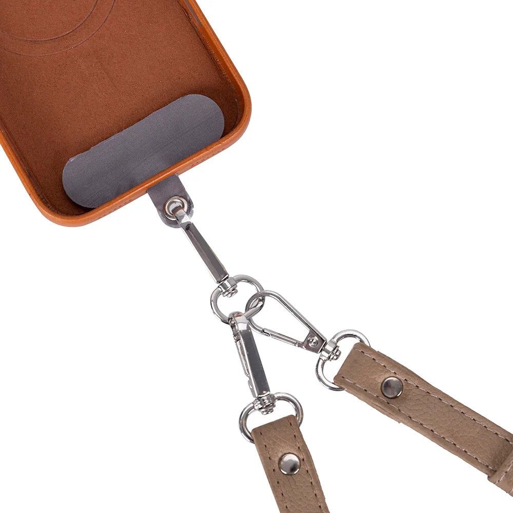 FlexGo Leather Phone Strap & Wallet Set – Clip-On Flex Bouletta
