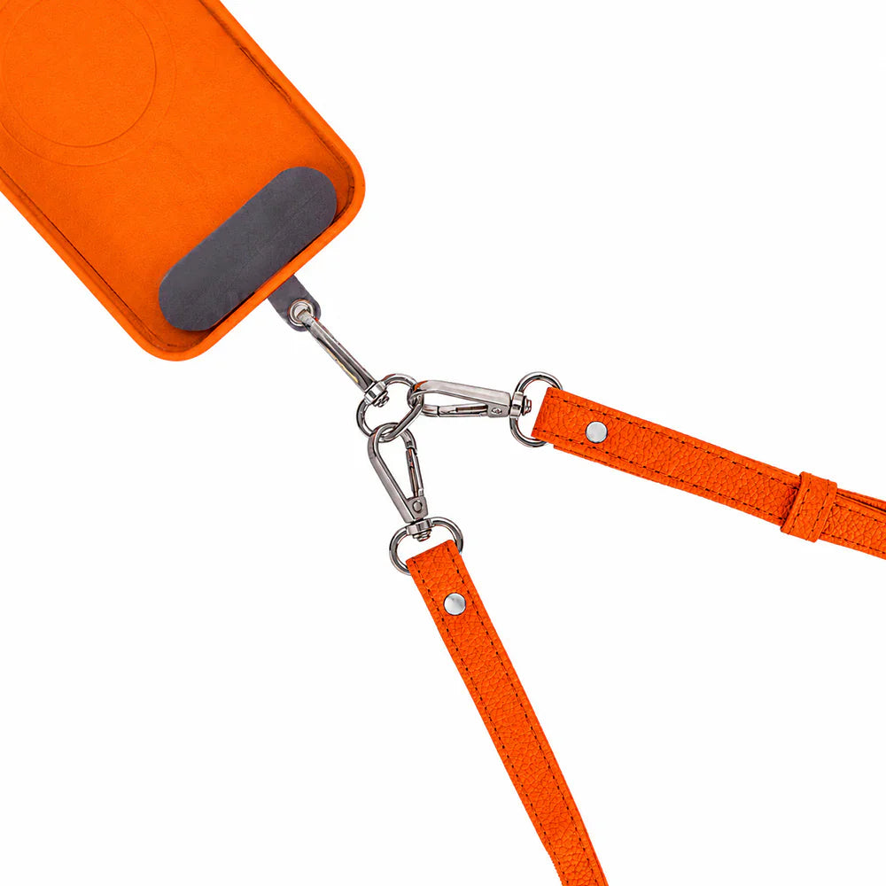 FlexGo Leather Phone Strap & Wallet Set – Clip-On Flex Bouletta