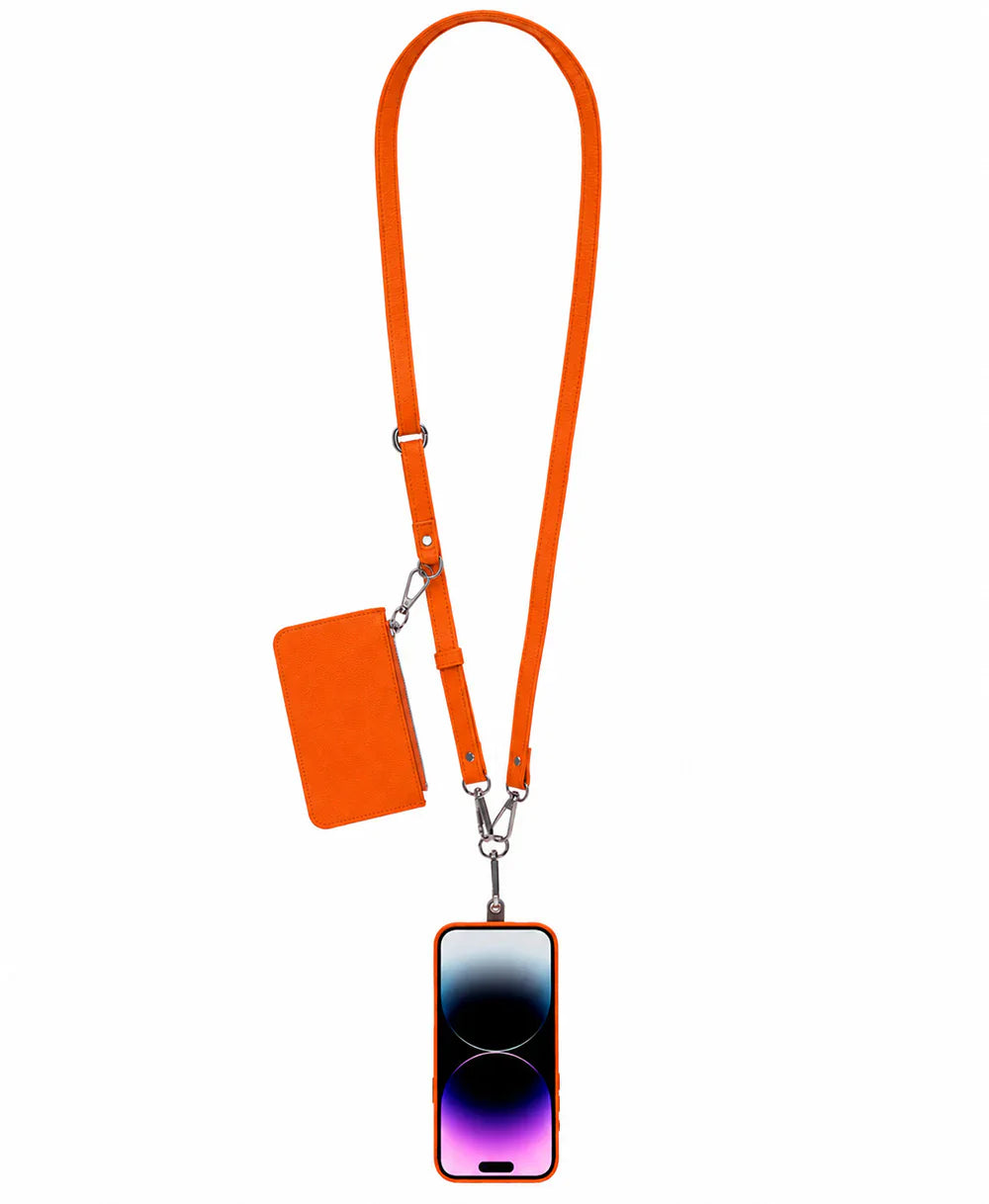 FlexGo Leather Phone Strap & Wallet Set – Clip-On Flex Bouletta