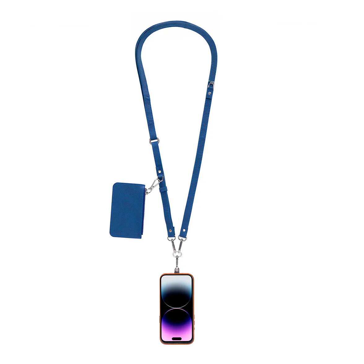 FlexGo Leather Phone Strap & Wallet Set – Clip-On Flex Bouletta