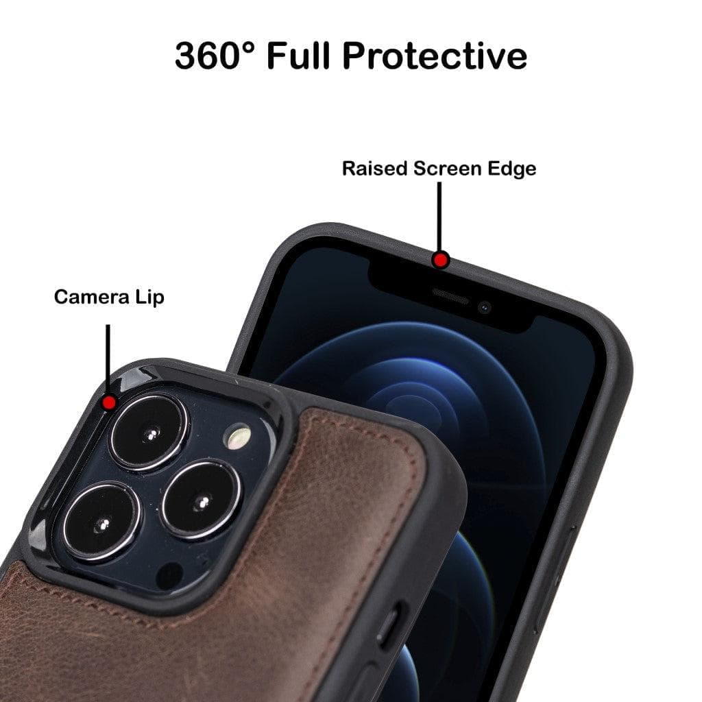 Flexible Leather Back Cover with CardHolder for iPhone 13 Series Bouletta