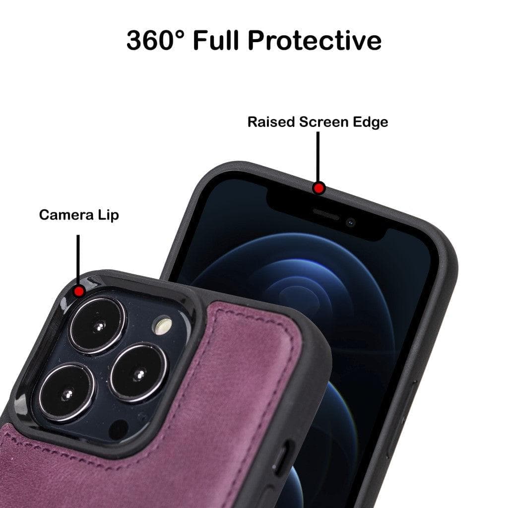 Flexible Leather Back Cover with CardHolder for iPhone 13 Series Bouletta