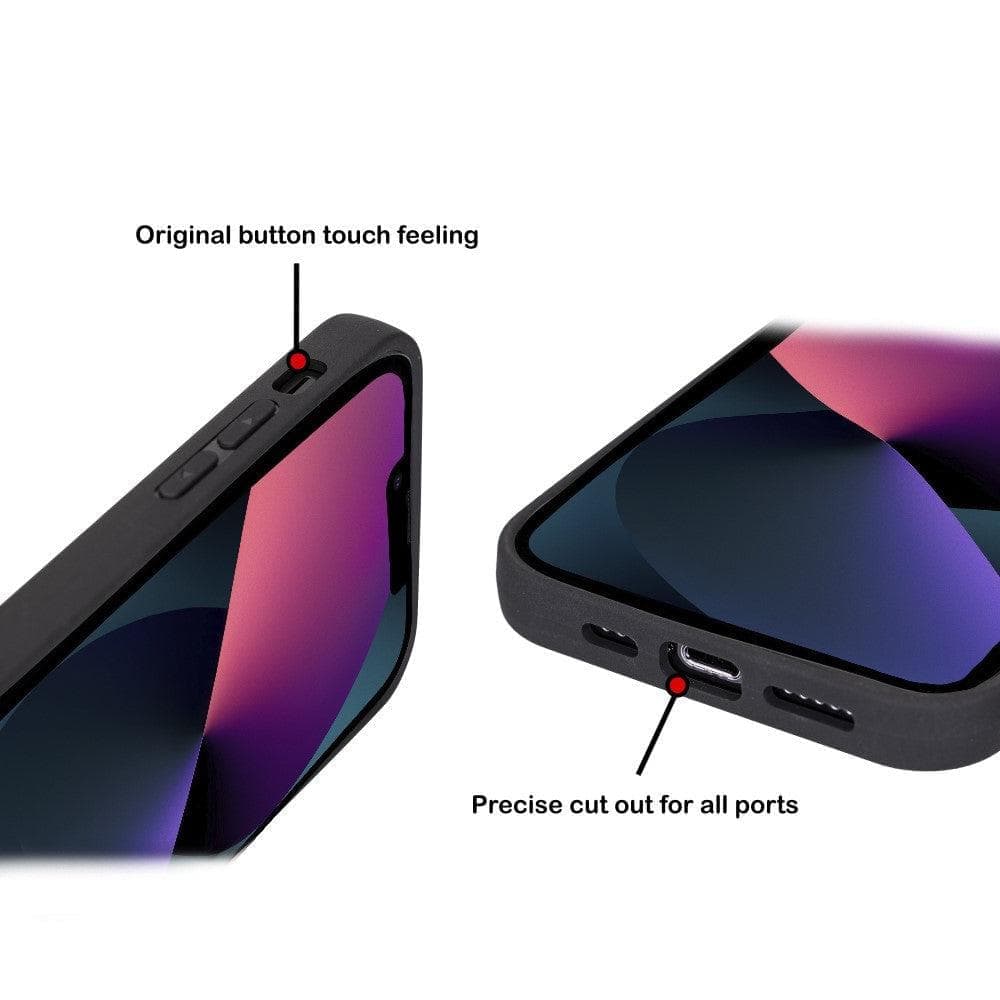 Flexible Leather Back Cover with CardHolder for iPhone 14 Series Bouletta