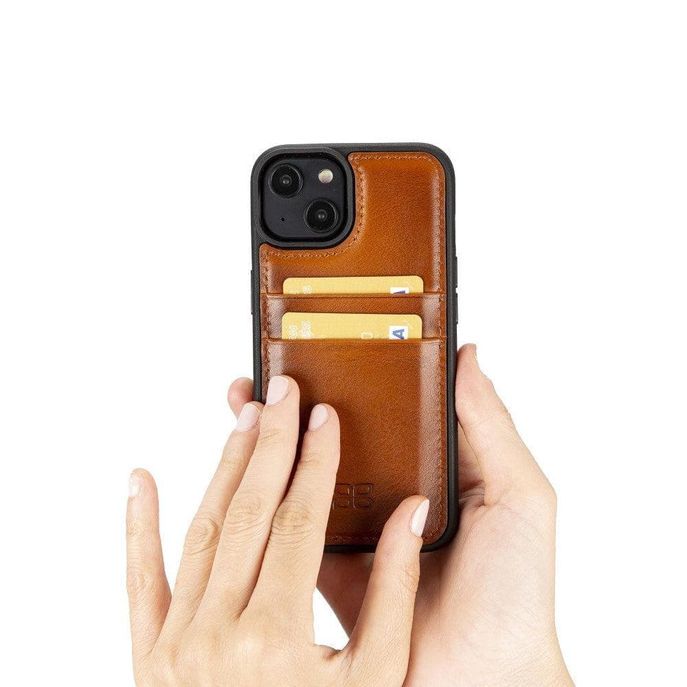 Flexible Leather Back Cover with CardHolder for iPhone 14 Series Bouletta
