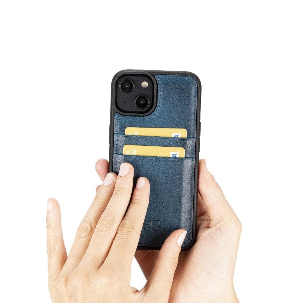 Flexible Leather Back Cover with CardHolder for iPhone 14 Series Bouletta