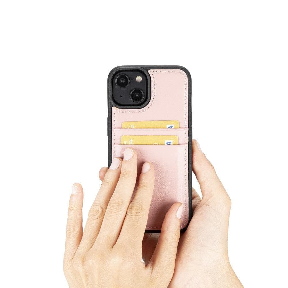 Flexible Leather Back Cover with CardHolder for iPhone 14 Series Bouletta