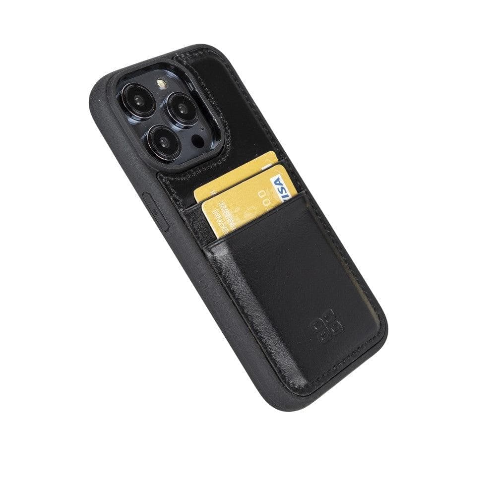 Flexible Leather Back Cover with CardHolder for iPhone 14 Series Bouletta