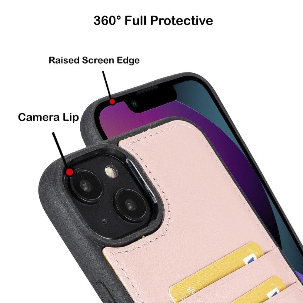 Flexible Leather Back Cover with CardHolder for iPhone 14 Series Bouletta