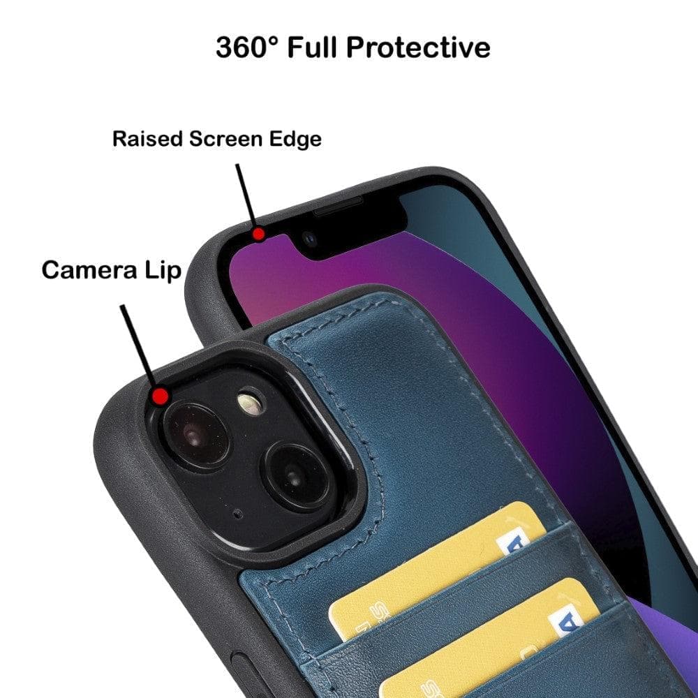 Flexible Leather Back Cover with CardHolder for iPhone 14 Series Bouletta