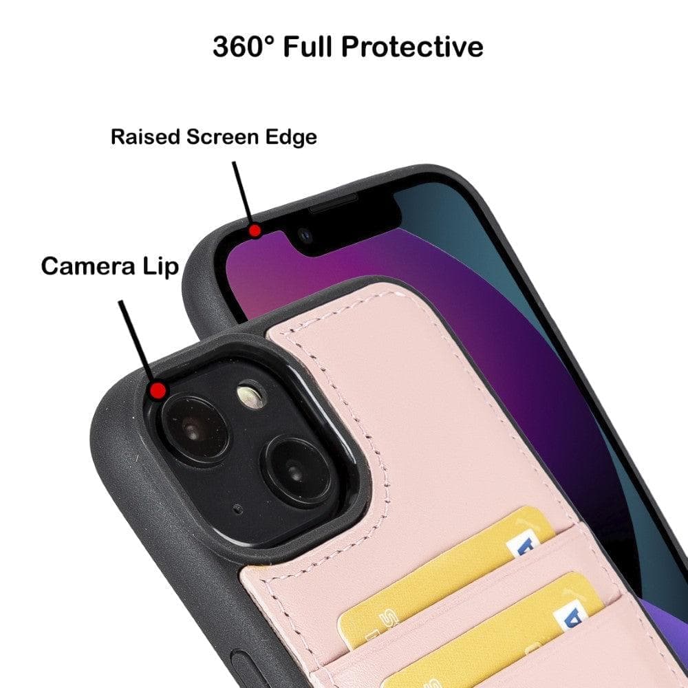 Flexible Leather Back Cover with CardHolder for iPhone 14 Series Bouletta