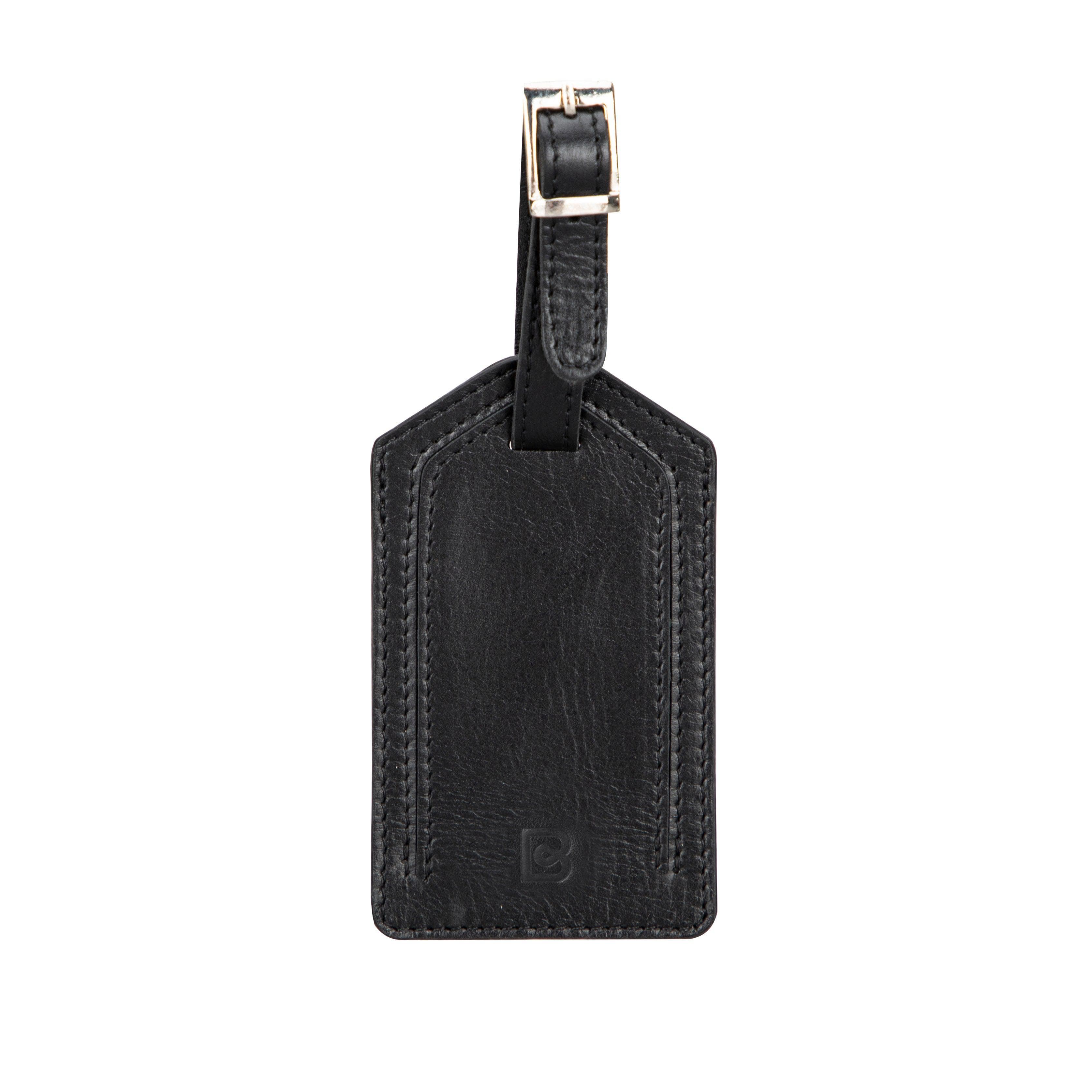 Fluento Leather Luggage Tag Black Bouletta