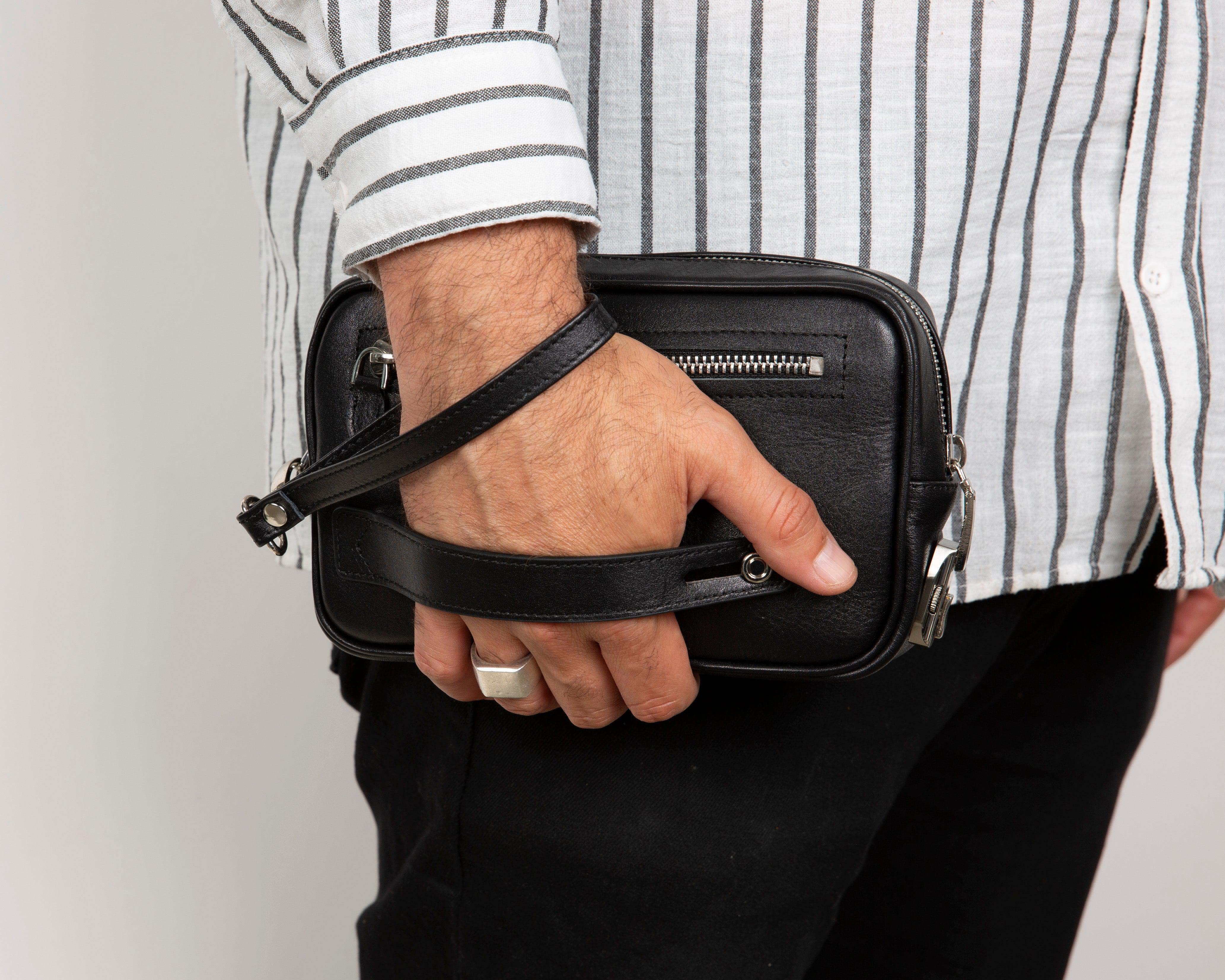 Forge Leather Handbag Black Bouletta