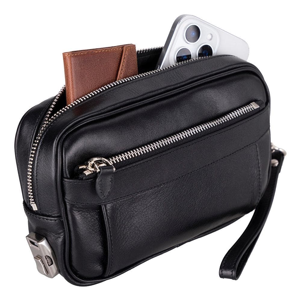 Forge Leather Handbag Black Bouletta