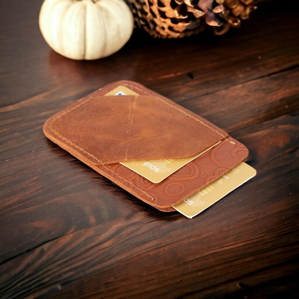 Forli Geniune Leather Card Holder Antic Brown Bouletta