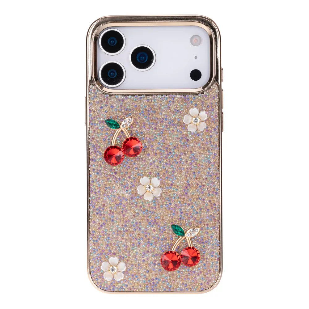 Freya Crystal Cherry Case for iPhone 17 Pro Max Pink Bouletta