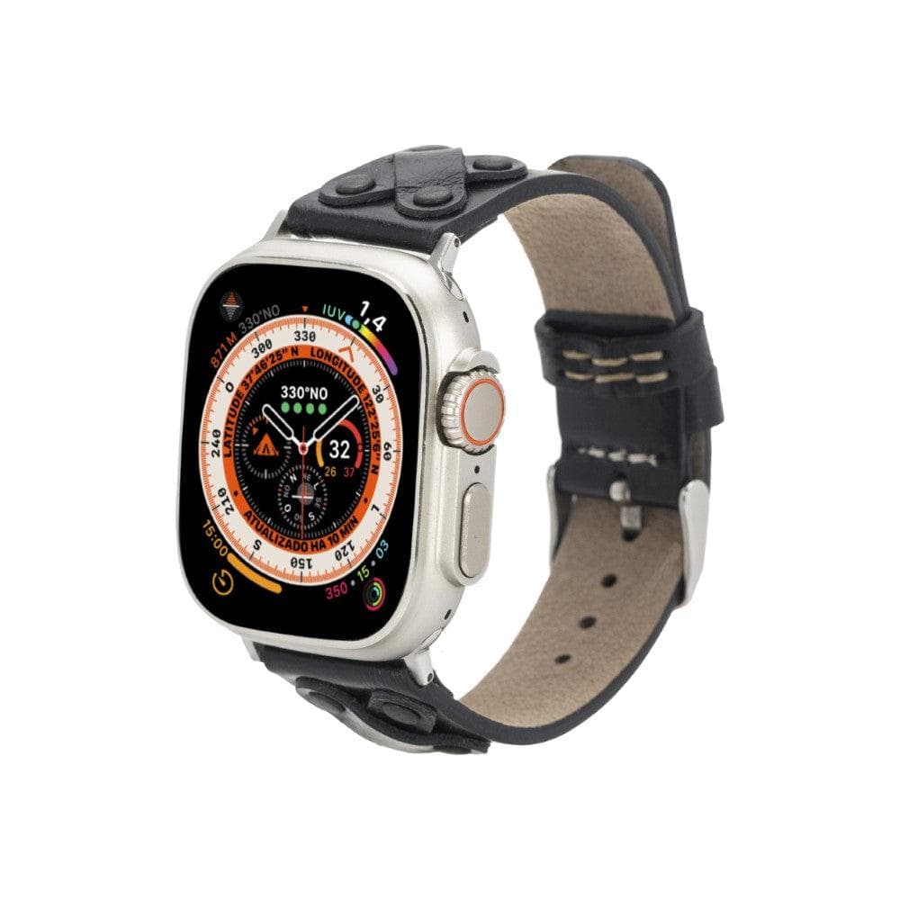 Glasgow Cross Apple Watch Leather Straps Black Cross / Black / Leather Bouletta