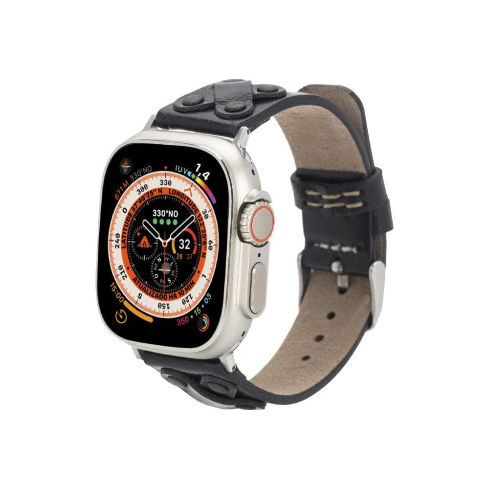 Glasgow Cross Apple Watch Leather Straps Black Cross / Black / Leather Bouletta LTD