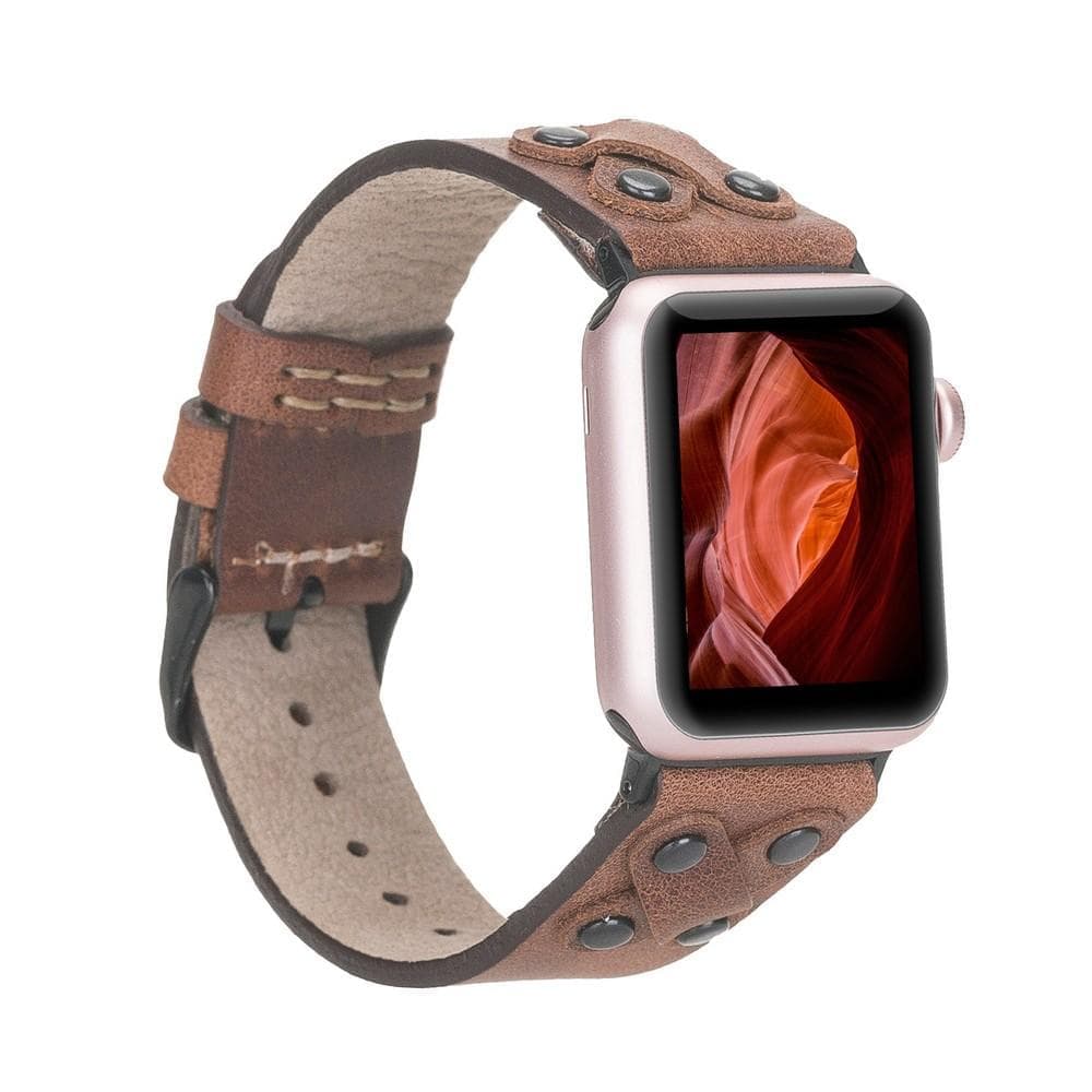 Glasgow Cross Apple Watch Leather Straps Black Cross / Dark Brown Bouletta