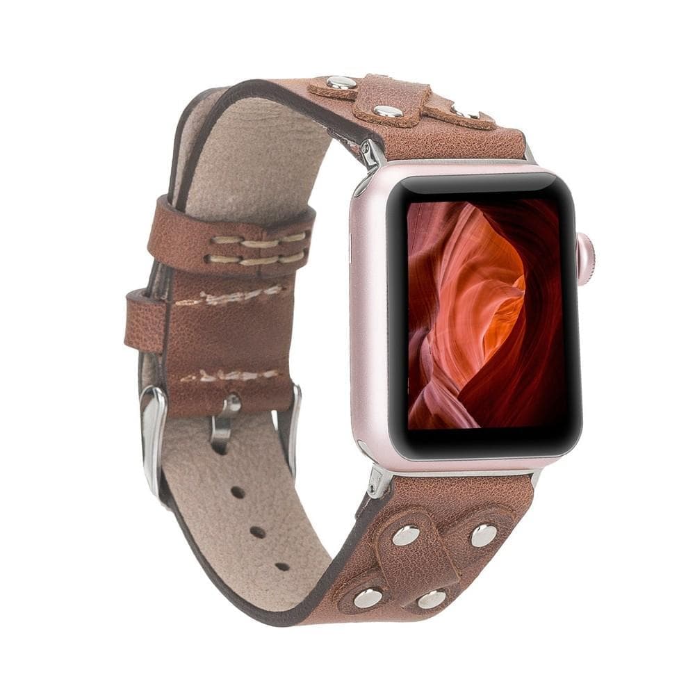 Glasgow Cross Apple Watch Leather Straps TN2 / Dark Brown Bouletta