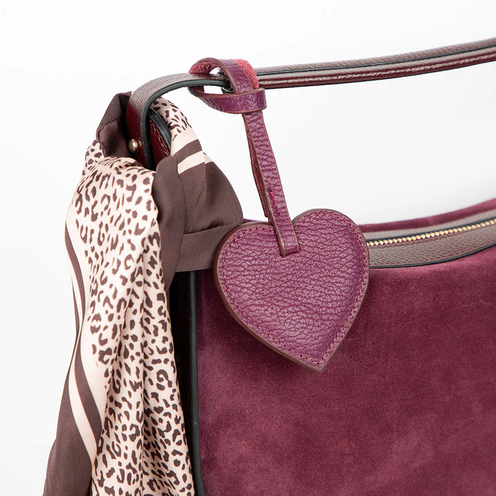 Heart Leather Bag Charm Bouletta
