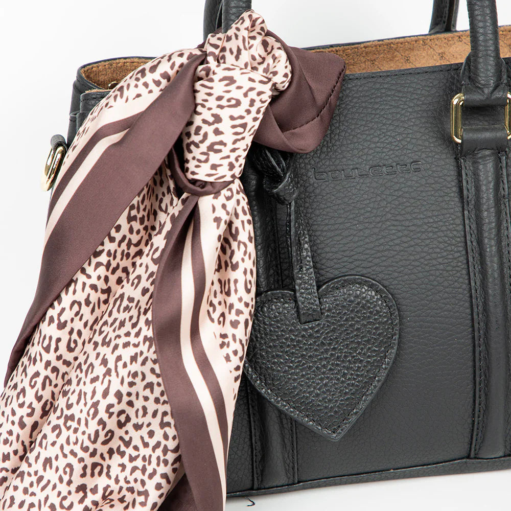 Heart Leather Bag Charm Bouletta