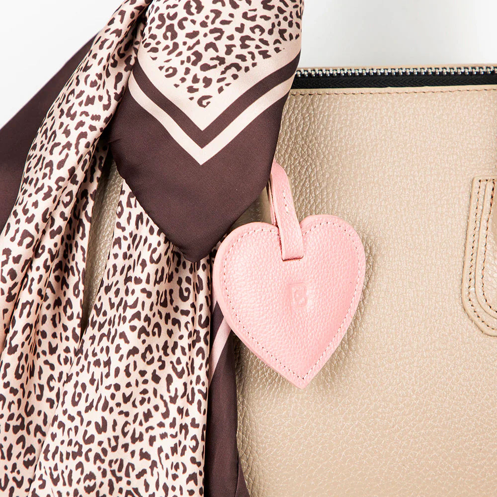 Heart Leather Bag Charm Bouletta