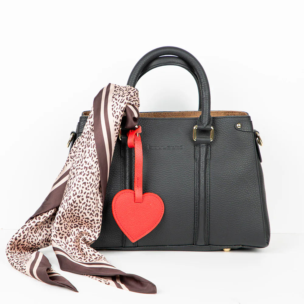Heart Leather Bag Charm Bouletta