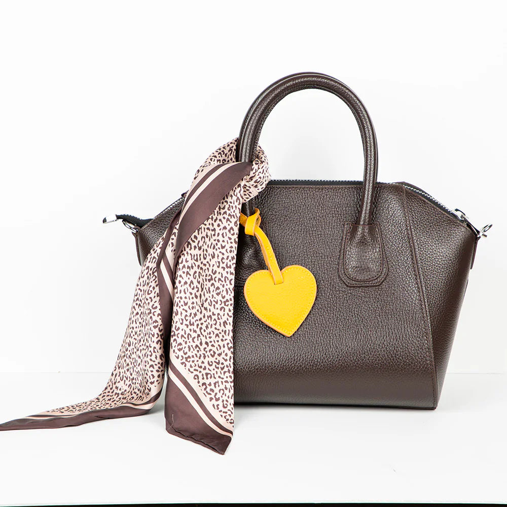Heart Leather Bag Charm Bouletta