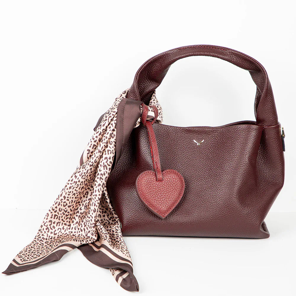 Heart Leather Bag Charm Bouletta