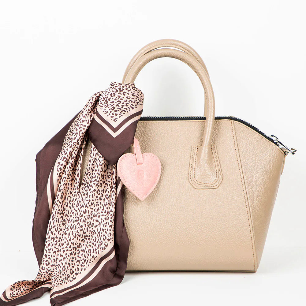 Heart Leather Bag Charm Bouletta