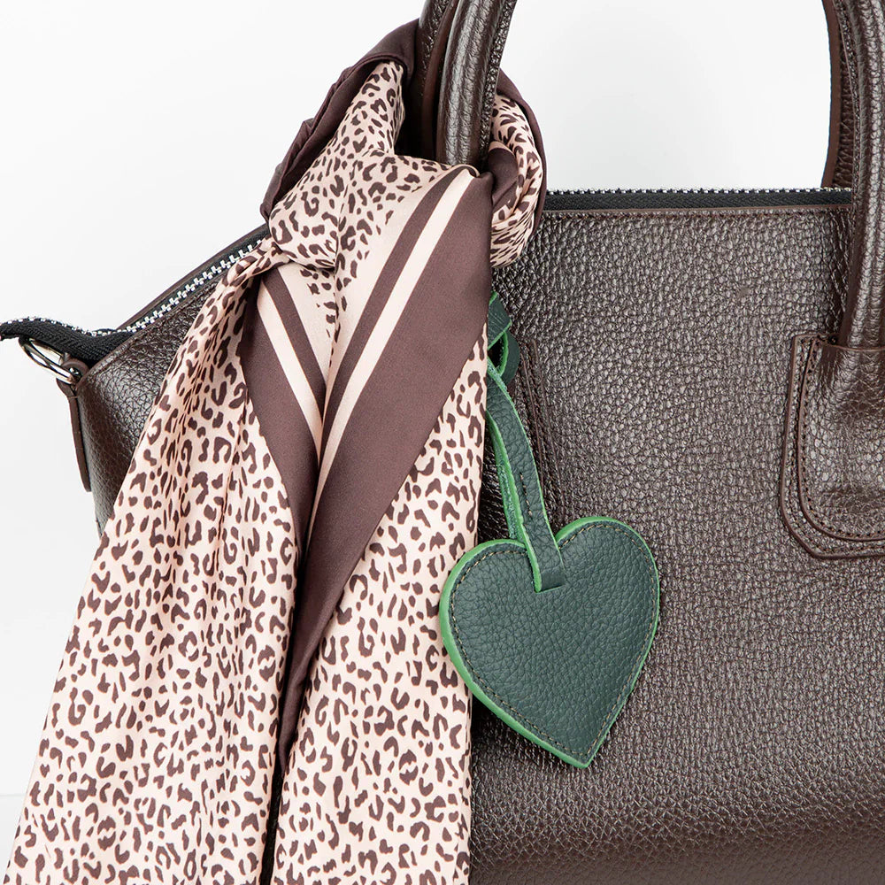 Heart Leather Bag Charm Bouletta