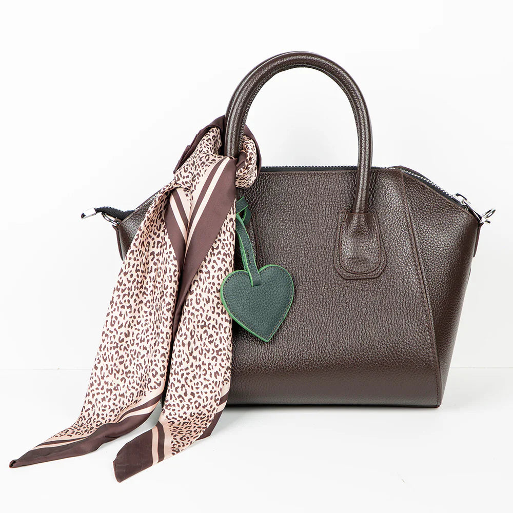Heart Leather Bag Charm Bouletta