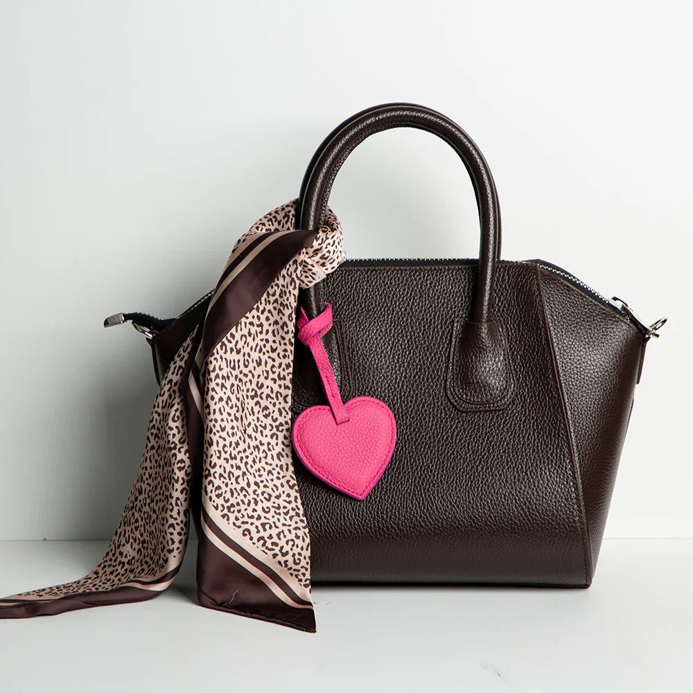 Heart Leather Bag Charm Bouletta