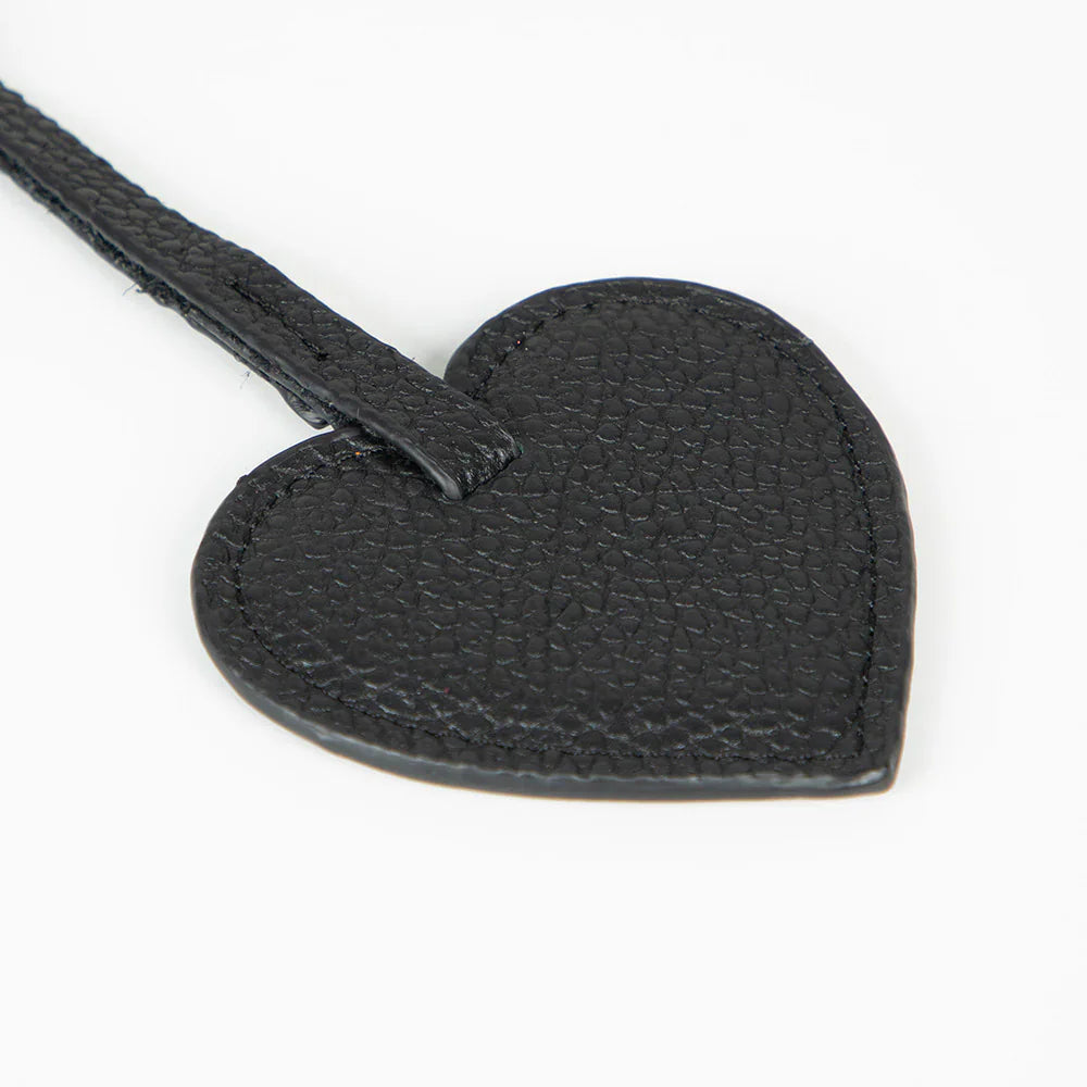 Heart Leather Bag Charm Eclipse Bouletta