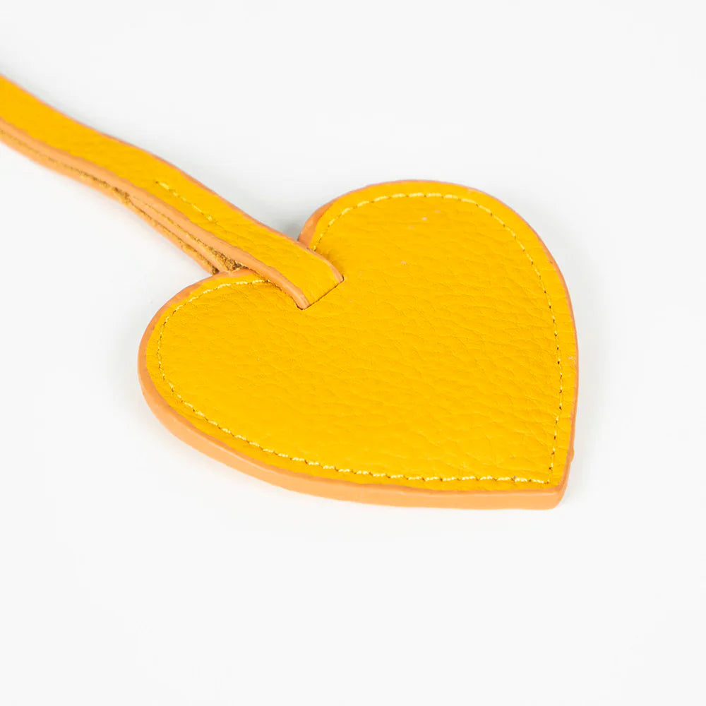 Heart Leather Bag Charm Sunburst Bouletta
