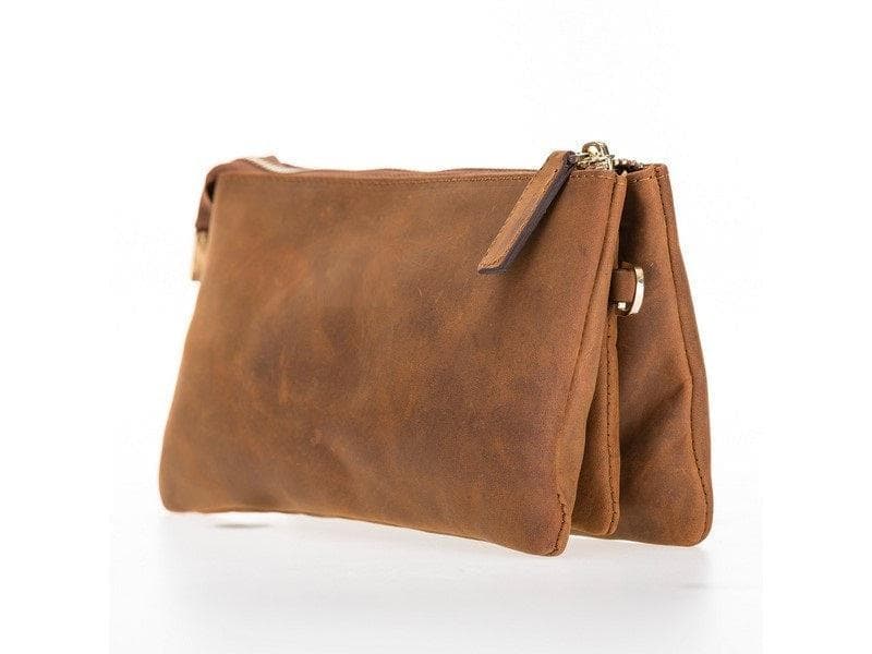 Jaya Genuine Leather Women Hand Bag Antic Brown Bouletta