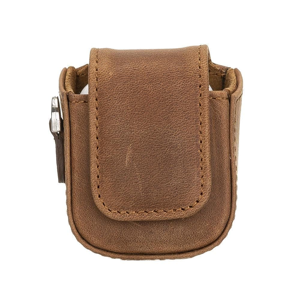 JOJO AirPods 1st and 2nd Generation Genuine Leather Case - ANTIC BROWN ANTIC BROWN Bouletta